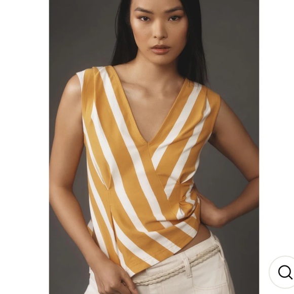 Anthropologie Maeve Sleeveless V-Neck Corset Blouse Tank Top - Picture 1 of 5